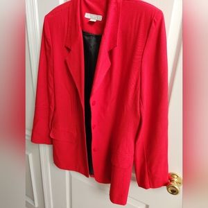 Red lined blazer size 16